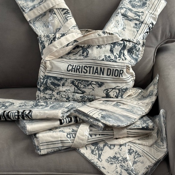 Dior Handbags - New without tags, GWP Blue Dior/ Diorivera straw tote bag